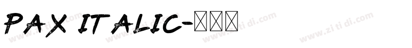 Pax Italic字体转换